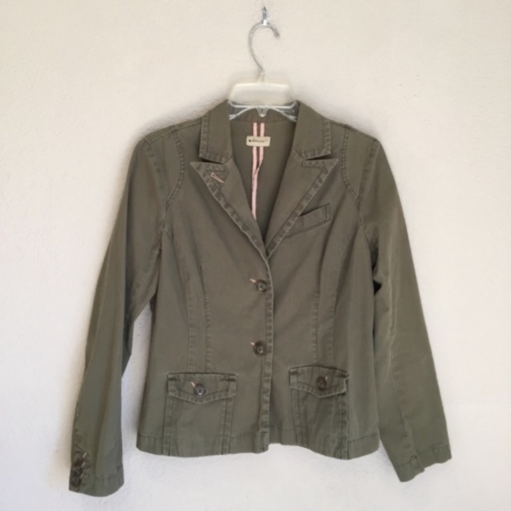 ANTHROPOLOGIE Elevenses Button Pocket Blazer
